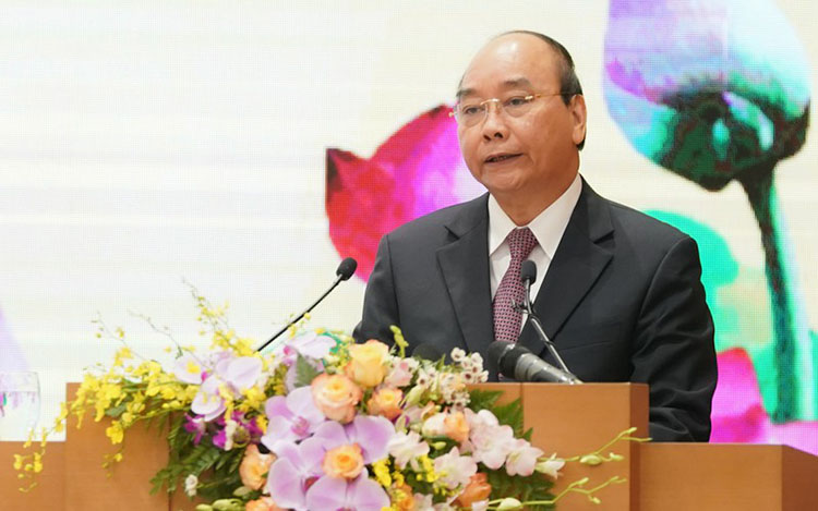 Thủ tướng Nguyễn Xuân Phúc phát biểu tại buổi kỷ niệm.