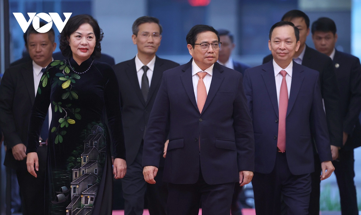 Thủ tướng Phạm Minh Chính đến dự Hội nghị triển khai nhiệm vụ ngân hàng năm 2023.
