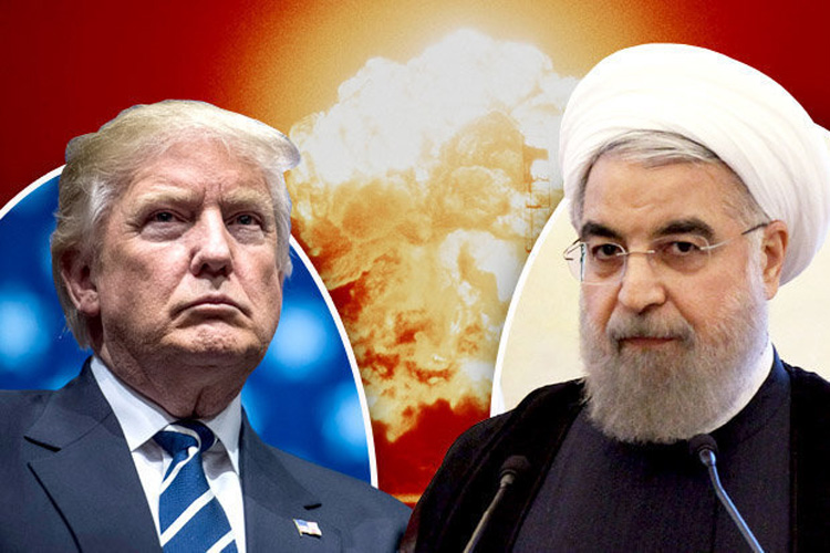 Tổng thống Mỹ Trump (trái) và Tổng thống Iran Rouhani. Ảnh: Daily Star