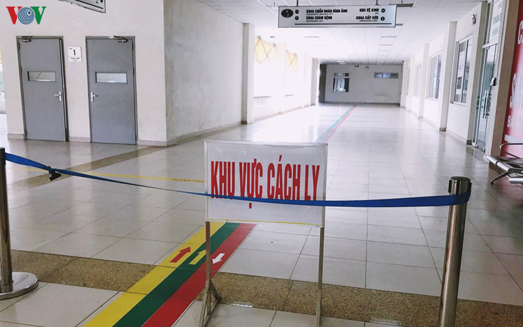Khu vực cách ly tại Bệnh viện Bệnh nhiệt đới Trung ương (Kim Chung, Hà Nội).