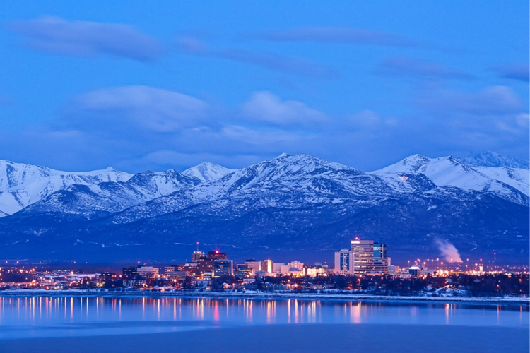 Thành phố Anchorage, bang Alaska - nơi sẽ diễn ra cuộc gặp cấp cao trực tiếp Mỹ - Trung đầu tiên kể từ khi ông Biden nhậm chức. Ảnh: Shutterstock