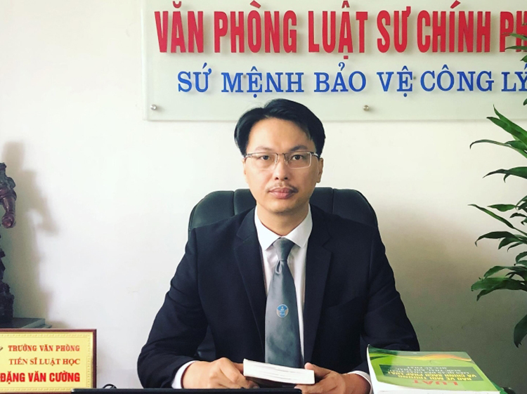 Luật sư Đặng Văn Cường, Trưởng VPLS Chính pháp.