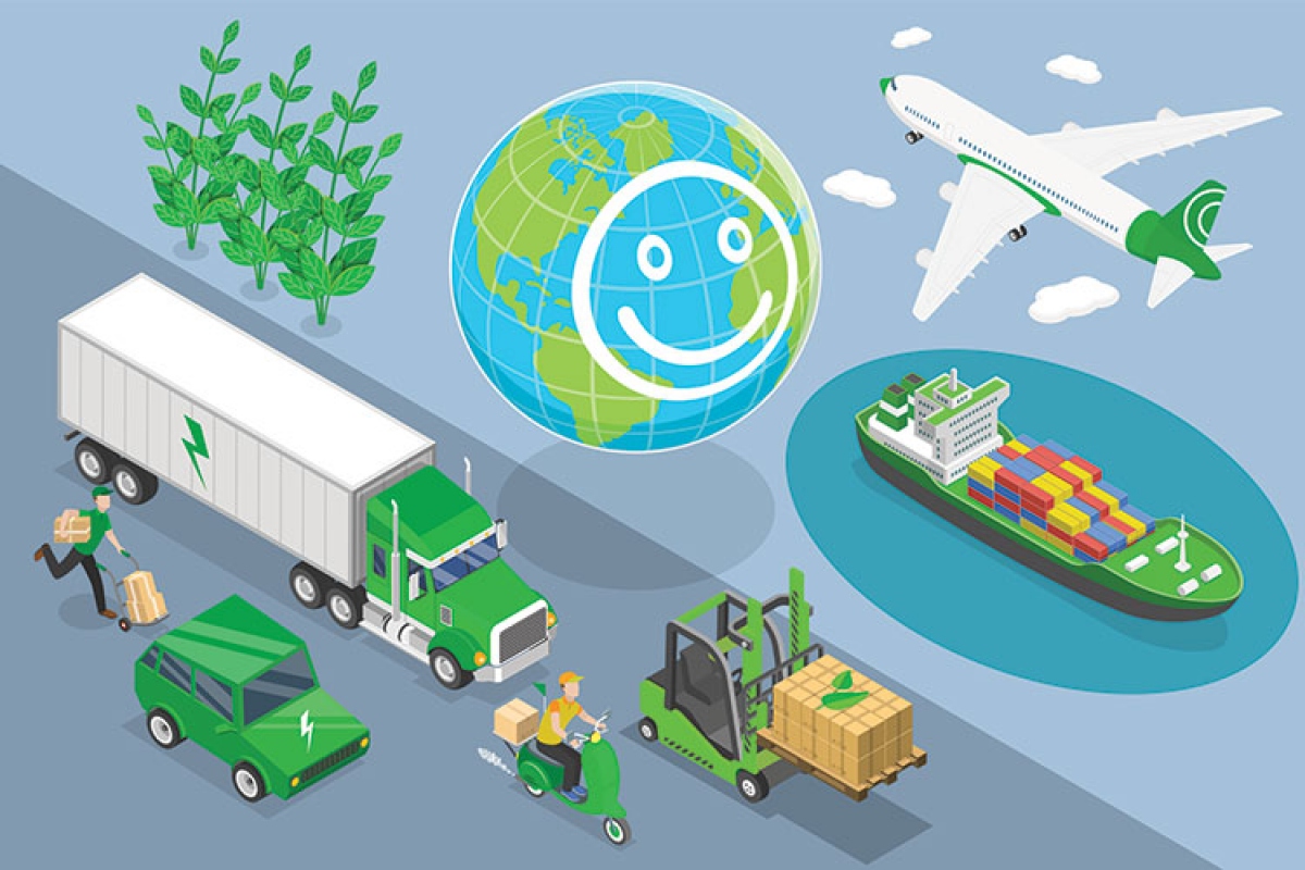 Việc sử dụng hiệu quả và tiết kiệm các nguồn nhiên liệu, năng lượng còn góp phần thúc đẩy “logistics xanh”. (Ảnh minh họa: KT)