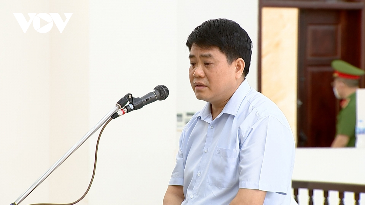 Ông Nguyễn Đức Chung khai tại phiên xét xử sơ thẩm (Ảnh: Trọng Phú)