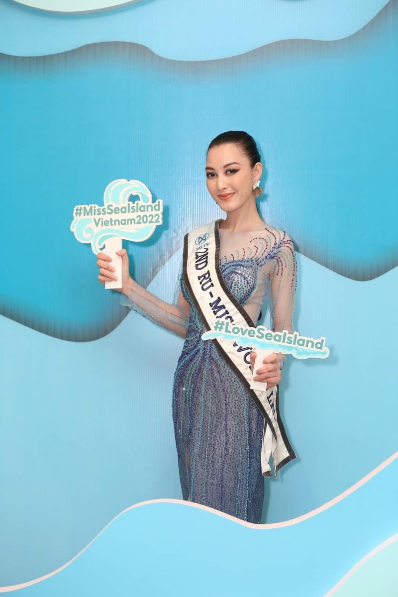 The Runner-up of Miss World Laos - Miss Xanita Savengxok có mặt tại Lễ công bố cuộc thi Hoa Hậu Biển Đảo Việt Nam 2022.