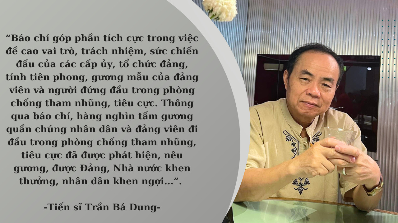 Tiến sĩ Trần Bá Dung, nguyên Trưởng ban nghiệp vụ, Hội nhà báo Việt Nam