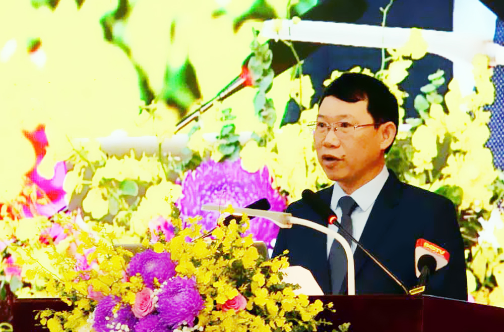 Chủ tịch UBND tỉnh Bắc Giang Lê Ánh Dương phát biểu tại Hội nghị