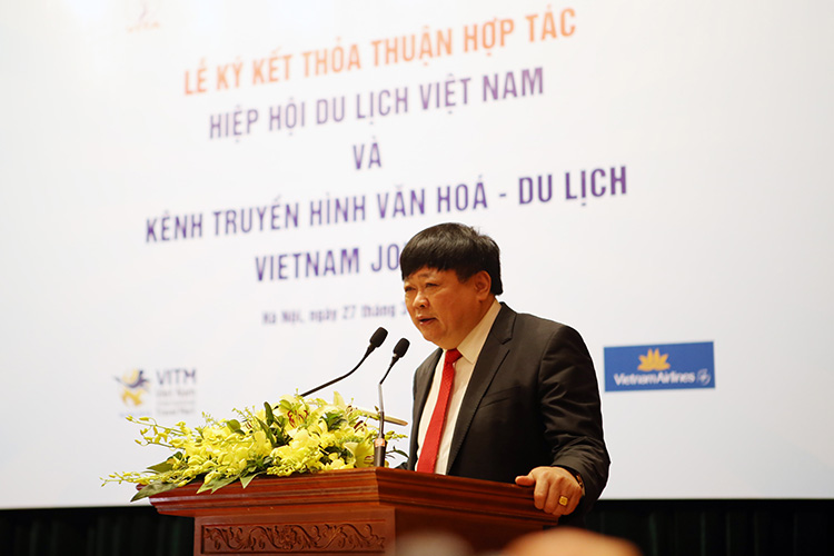 TGĐ Đài Tiếng nói Việt Nam Nguyễn Thế Kỷ phát biểu tại lễ ký kết