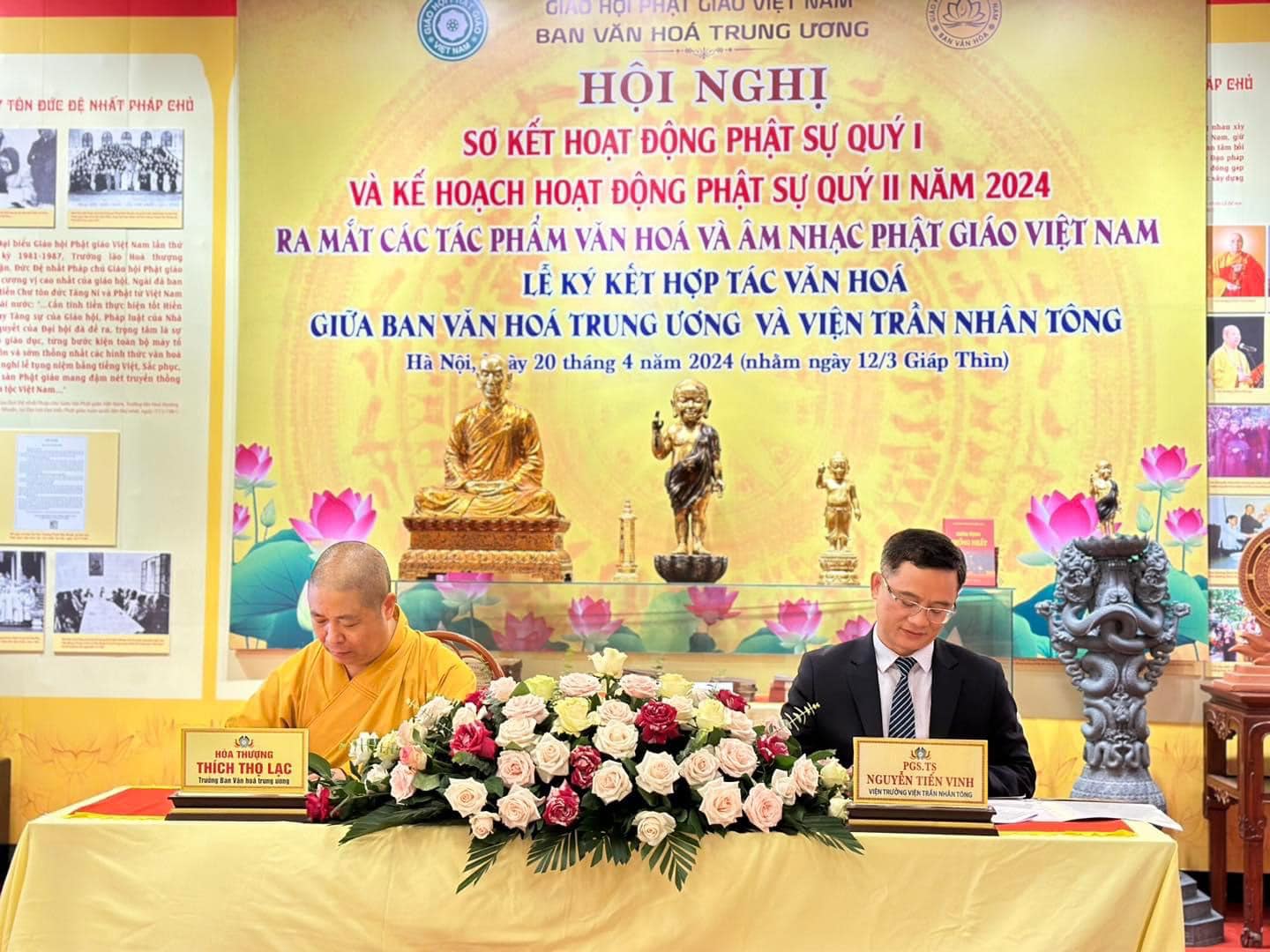 Lễ ký kết hợp tác văn hóa giữa Ban Văn hóa trung ương và Viện Trần Nhân Tông, Đại học Quốc gia Hà Nội