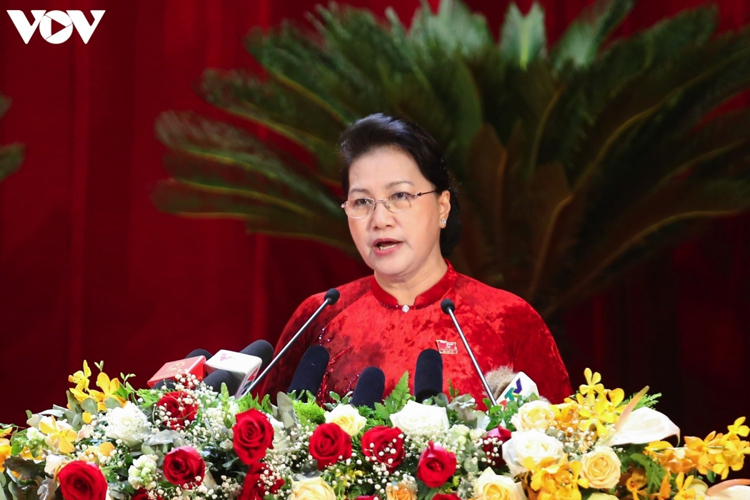 Lần đầu tiên Việt Nam có nữ Chủ tịch Quốc hội là bà Nguyễn Thị Kim Ngân. Ảnh: VOV - Đông Bắc