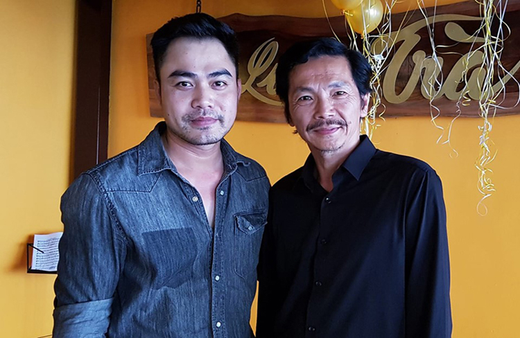 NSƯT Trung Anh (phải) và nam diễn viên Trọng Hùng. (Ảnh: FBNV)