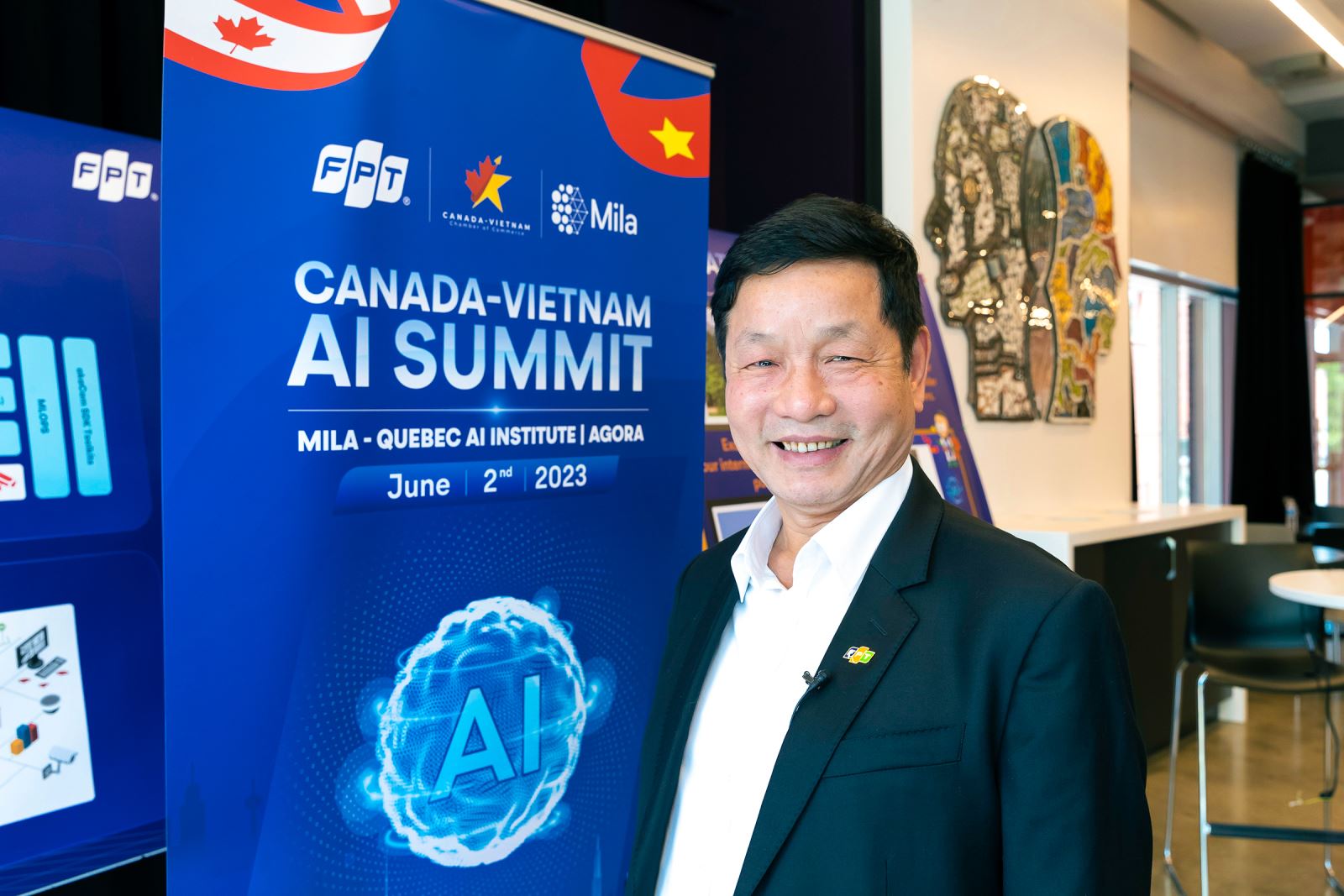 Ông Trương Gia Bình - Chủ tịch HĐQT FPT tại Hội nghị Thượng đỉnh Canada - Vietnam AI.