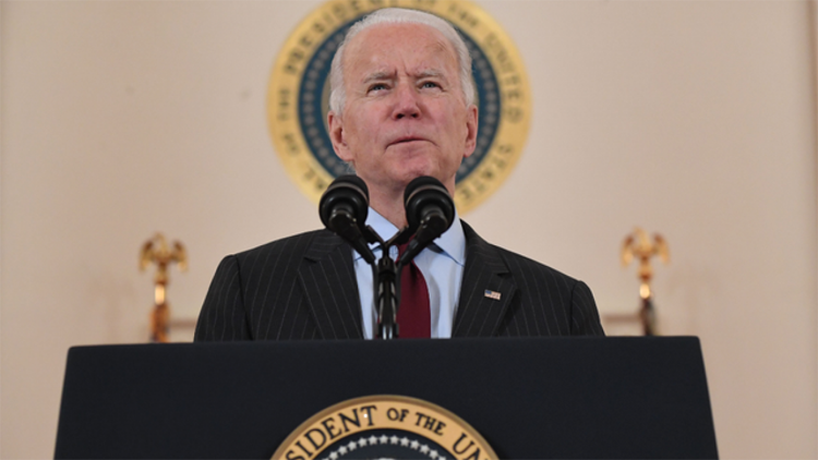 Tổng thống Joe Biden phát biểu ở Nhà Trắng hôm 22/2. Ảnh: Getty