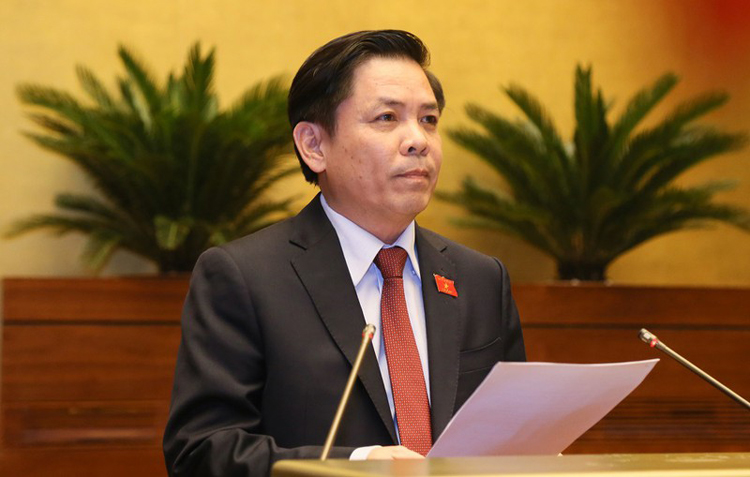 Bộ trưởng Bộ Giao thông Vận tải Nguyễn Văn Thể trình bày Báo cáo nghiên cứu khả thi Dự án đầu tư xây dựng Cảng hàng không quốc tế Long Thành.