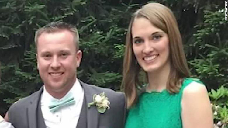 Ben Luderer, 30 tuổi - người vừa qua đời do mắc Covid-19 và vợ Brandy. Ảnh: CNN