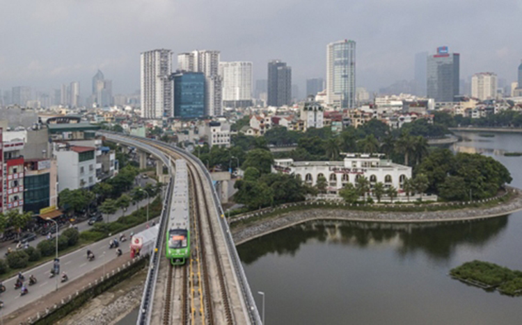 Đường sắt trên cao Cát Linh - Hà Đông (Ảnh: Kinh tế đô thị)