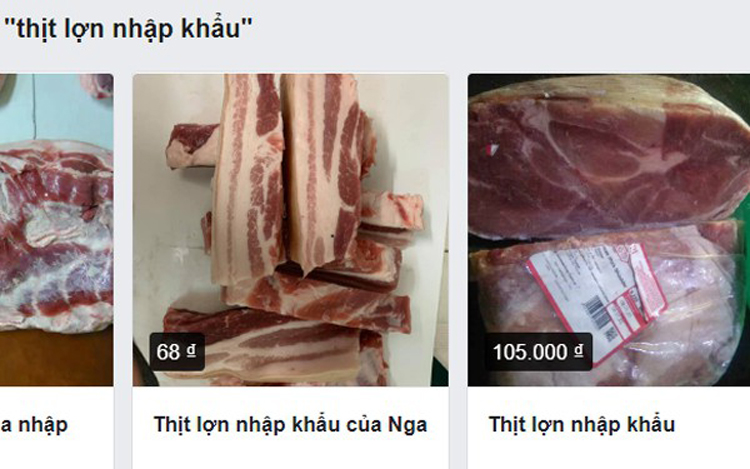 Thịt lợn nhập khẩu được nhiều người tìm mua trong bối cảnh thịt tươi trong nước đang ở mức cao.
