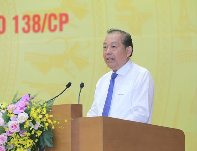 Phó Thủ tướng Trương Hòa Bình phát biểu tại hội nghị. (Ảnh: VGP/Lê Sơn).