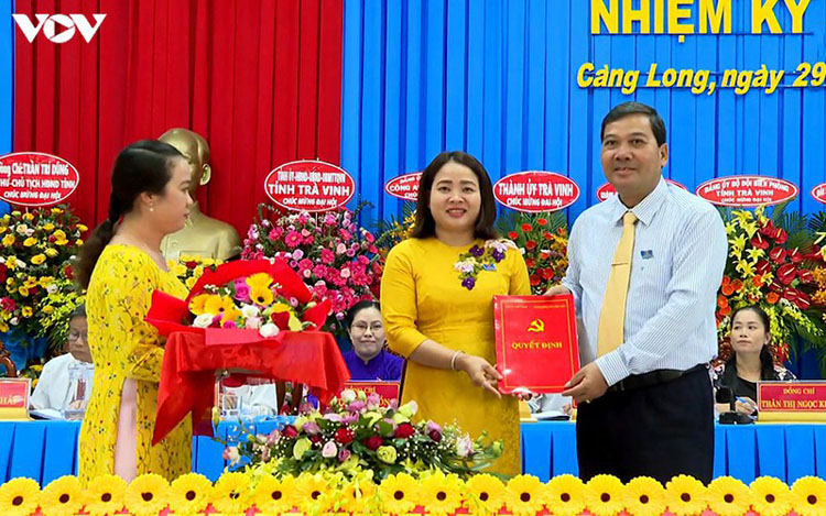 Nữ Bí thư huyện ủy Càng Long được chỉ định tại Đại hội (Ảnh: PV/VOV-ĐBSCL)