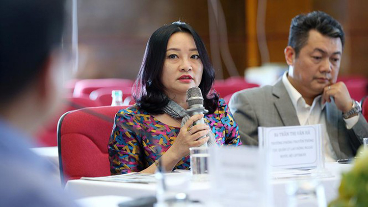 Bà Trần Thị Vân Hà, Trưởng phòng Thông tin-Truyền thông Cục Quản lý lao động ngoài nước (Bộ LĐ-TB-XH). Ảnh: Tiền phong