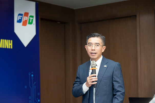 Ông Hoàng Việt Anh – Phó Tổng giám đốc Tập đoàn FPT – Chủ tịch Công ty Cổ phần Viễn thông FPT phát biểu tại buổi lễ.