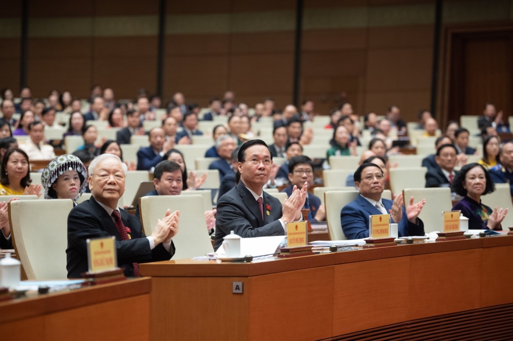 Các đồng chí lãnh đạo Đảng, Nhà nước dự khai mạc Kỳ họp thứ 6, Quốc hội khóa XV.