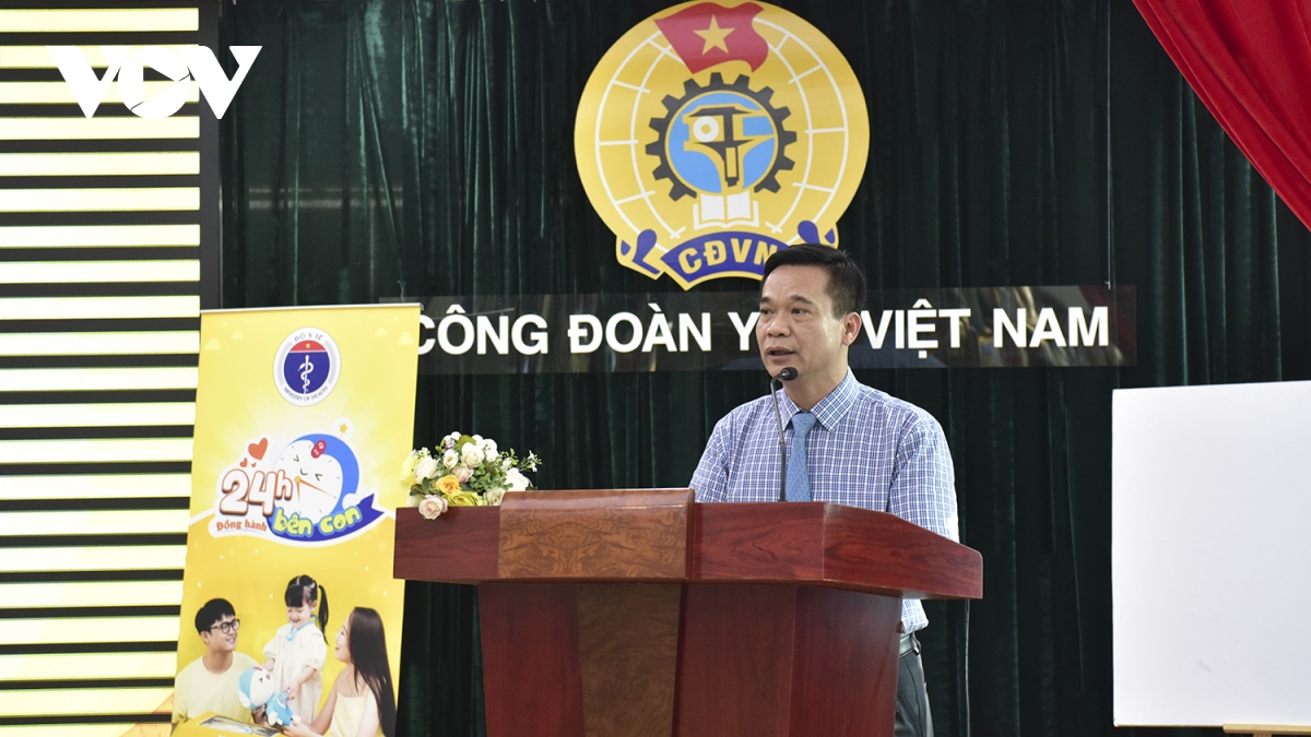 TS. Trần Đăng Khoa, Phó Vụ trưởng Vụ Sức khỏe Bà mẹ - Trẻ em, Bộ Y tế phát biểu khai mạc.