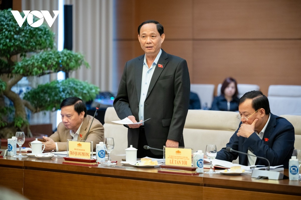 Thượng tướng Nguyễn Quang Phương phát biểu tại cuộc làm việc.