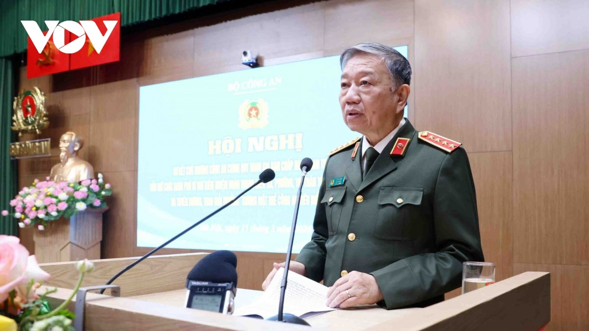 Bộ trưởng Tô Lâm phát biểu chỉ đạo hội nghị.