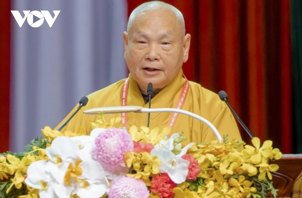 Hoà thượng Thích Thiện Nhơn - Chủ tịch Hội đồng trị sự Trung ương Giáo hội Phật giáo Việt Nam.