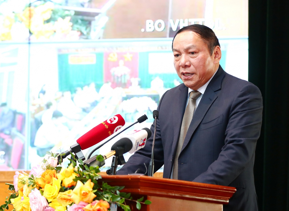 Bộ trưởng Nguyễn Văn Hùng phát biểu khai mạc.