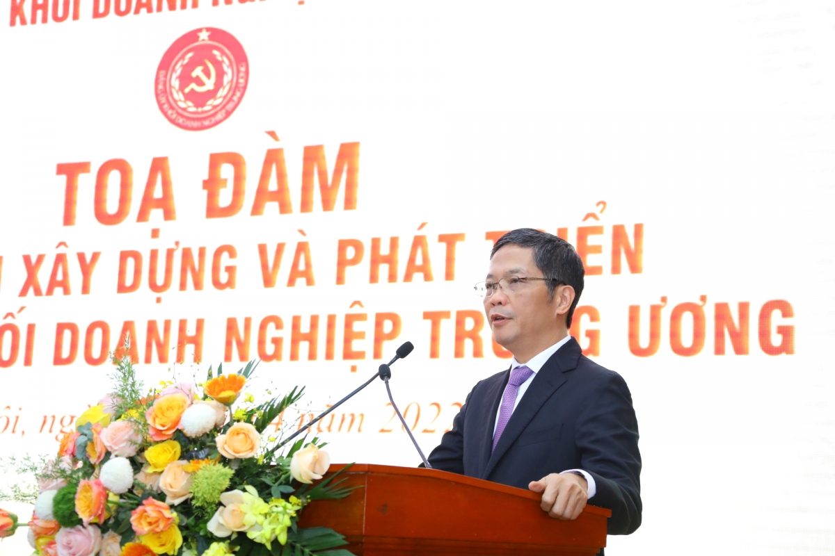 Trưởng Ban Kinh tế Trung ương Trần Tuấn Anh phát biểu tại tọa đàm.