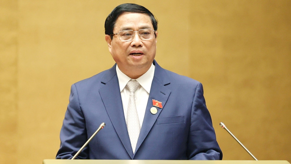Thủ tướng Phạm Minh Chính trình bày báo cáo về tình hình KT-XH tại Kỳ họp thứ 6, Quốc hội khoá XV.
