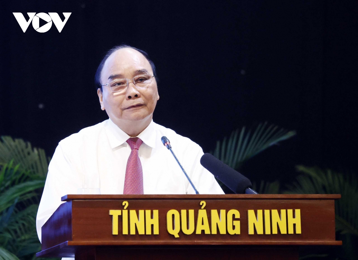 Chủ tịch nước Nguyễn Xuân Phúc phát biểu tại Hội nghị.