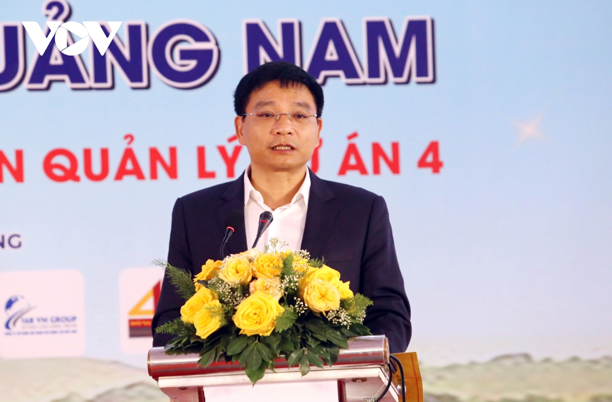 Ông Nguyễn Văn Thắng, Bộ trưởng Bộ Giao thông - Vận tải phát biểu tại buổi lễ.