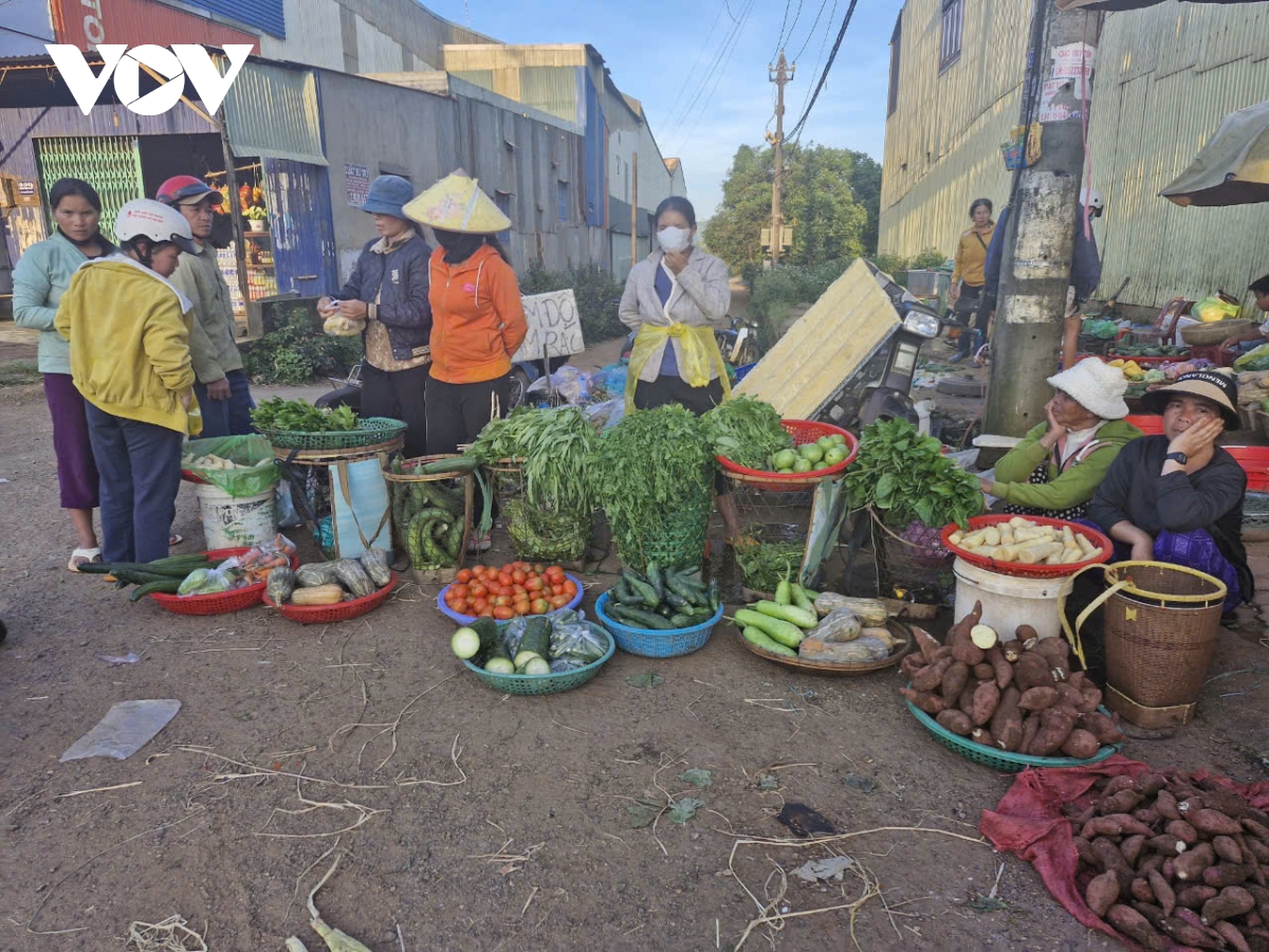 Tại Thành phố Pleiku, chợ Chi Lăng (phường Chi Lăng) cũng vắng vẻ, tiểu thương chọn vỉa hè Quốc lộ 14 cách chợ chừng 1km để buôn bán.