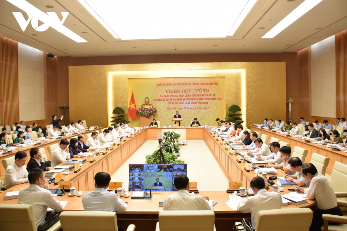 Thủ tướng Phạm Minh Chính, Trưởng Ban Chỉ đạo cải cách hành chính của Chính phủ, chủ trì Phiên họp thứ 4 của Ban Chỉ đạo.