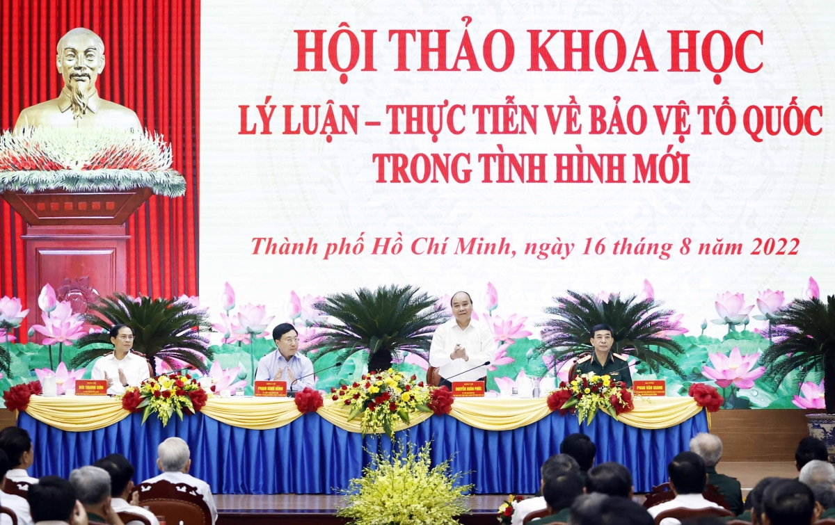 Chủ tịch nước Nguyễn Xuân Phúc, Trưởng Ban Chỉ đạo xây dựng Đề án chủ trì Hội thảo.