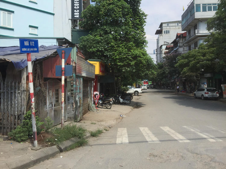 Dự án tuyến đường ngõ 612 Lạc Long Quân, quận Tây Hồ.