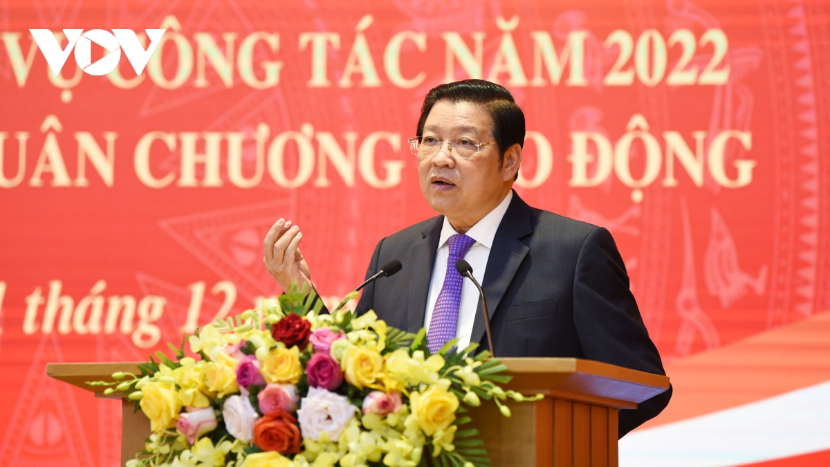Ủy viên Bộ Chính trị, Bí thư Trung ương Đảng, Trưởng Ban Nội chính Trung ương Phan Đình Trạc phát biểu tại Hội nghị.