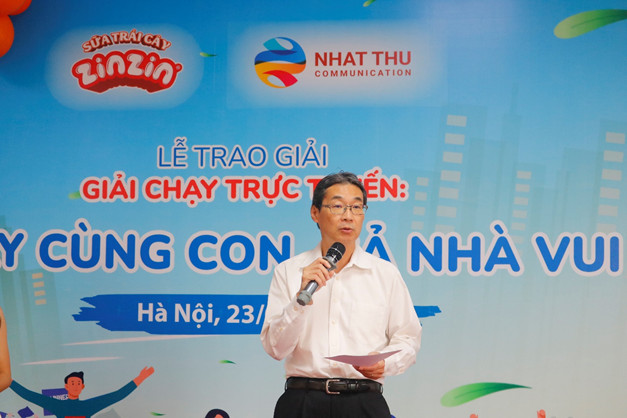 Ông Chihaya Takashi – CEO Tập đoàn Morinaga, tại Lễ trao giải ngày 23/9/2023