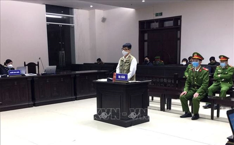 Bị cáo Lê Trọng Hùng trong phiên tòa sơ thẩm ngày 31/12/2021. Ảnh: TTXVN