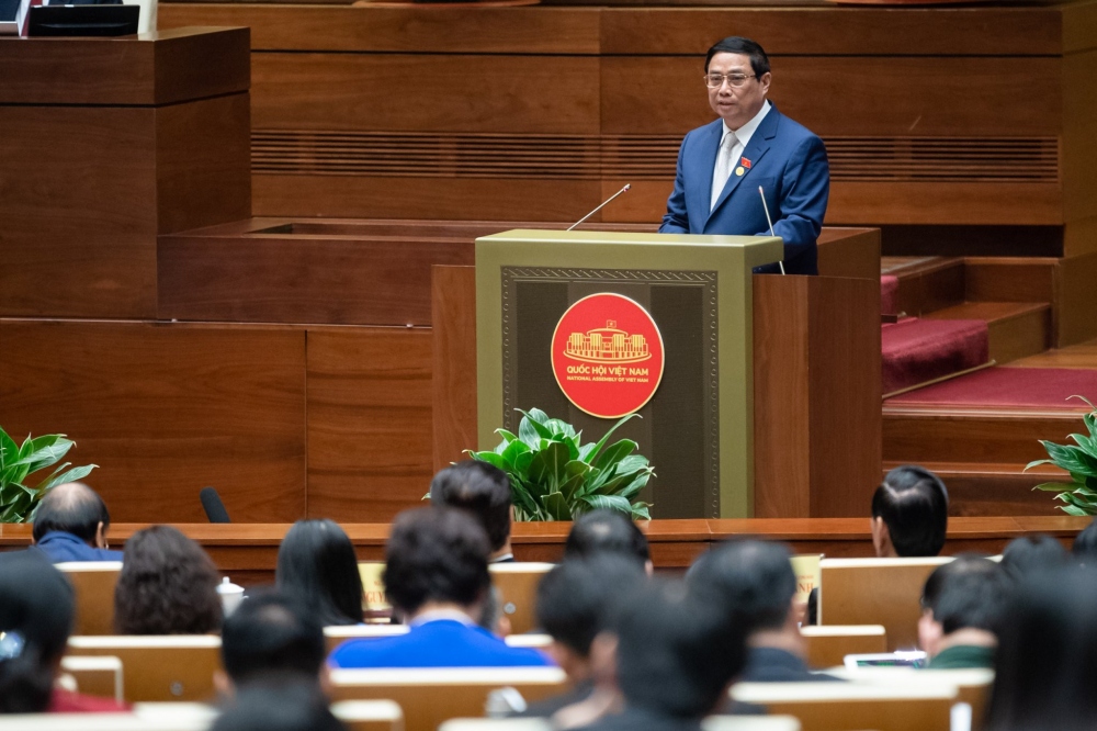 Thủ tướng Phạm Minh Chính đã trình bày báo cáo kết quả thực hiện kế hoạch phát triển kinh tế - xã hội năm 2023; dự kiến kế hoạch phát triển kinh tế - xã hội năm 2024 tại Kỳ họp thứ 6, Quốc hội khoá XV.