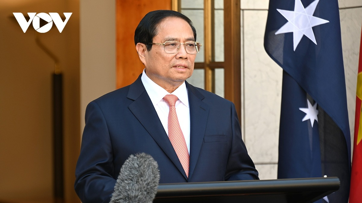 Thủ tướng Phạm Minh Chính vui mừng và tin tưởng, việc chính thức nâng cấp quan hệ lên Đối tác Chiến lược Toàn diện Việt Nam - Australia, quan hệ hai nước bước sang một chương mới.