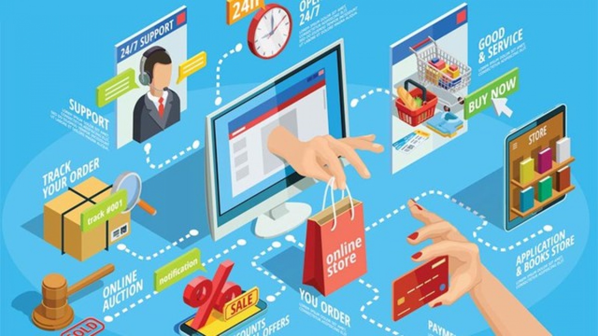 Tỉ lệ người dùng internet tham gia mua sắm trực tuyến ở Việt Nam chiếm trên 90%. (Ảnh minh họa: KT)