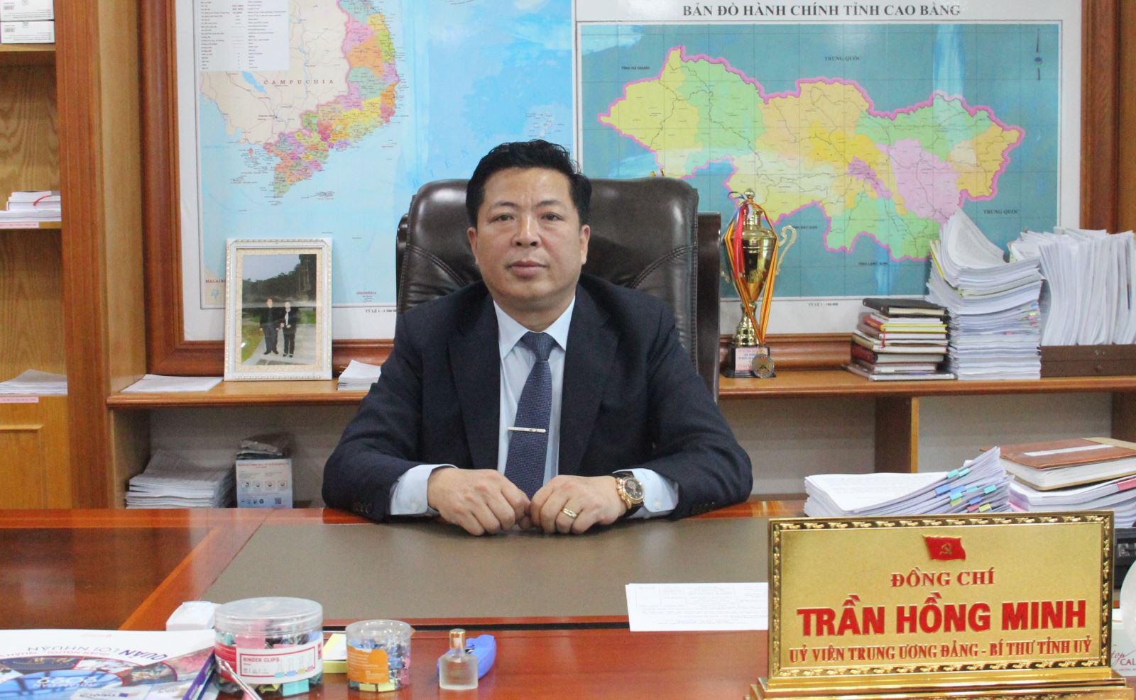 Ông Trần Hồng Minh, Ủy viên Trung ương Đảng, Bí thư Tỉnh ủy, Trưởng Đoàn Đại biểu Quốc hội tỉnh Cao Bằng.