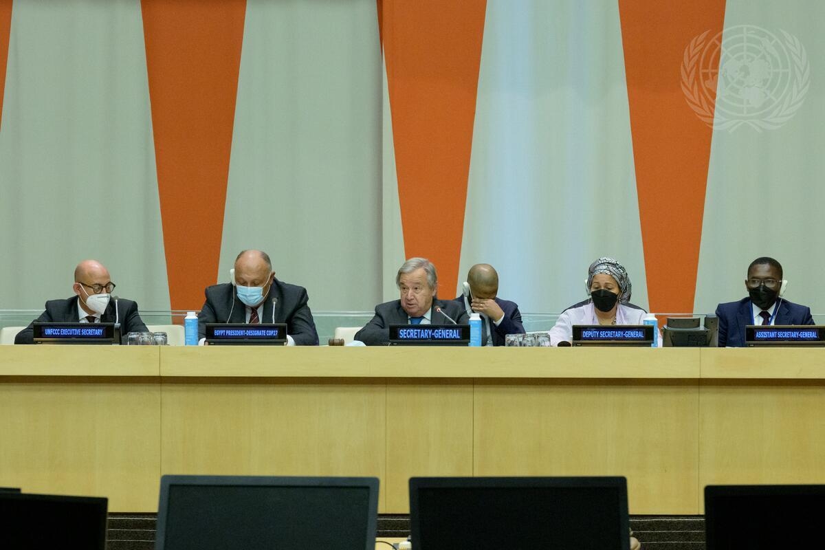 Tổng Thư ký LHQ Antonio Guterres phát biểu tại phiên họp. Ảnh: Phạm Huân