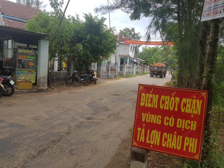 Điểm chốt chặn tại xã Bình Đào, huyện Thăng Bình, tỉnh Quảng Nam không có người canh giữ